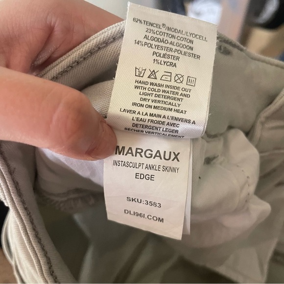 DL1961 Light Gray Margaux Skinny Ankle Instasculpt Jeans - Picture 9 of 13